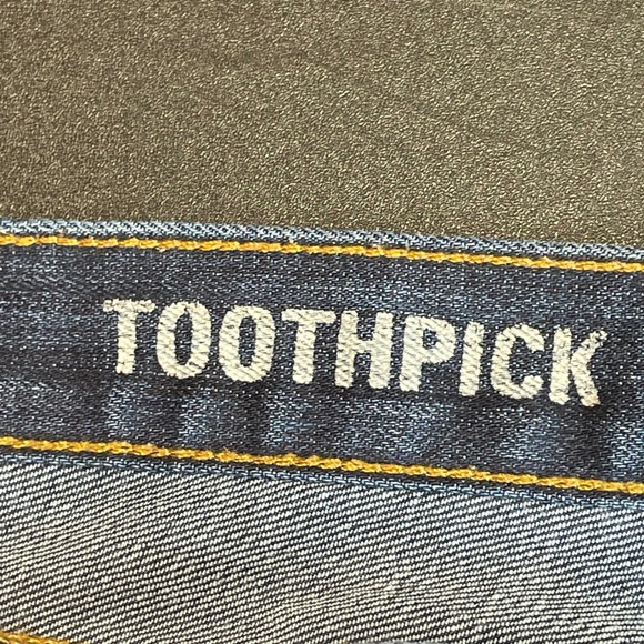 J Crew Toothpick Ankle Blue Whiskered Jeans Dark Wash Women's Size 28 - Picture 6 of 15